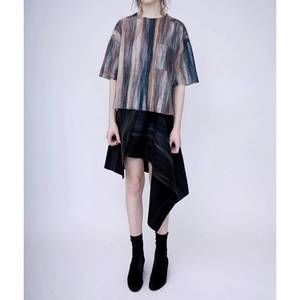 NEW KAWAKEY felt oversized shirt in morning sky